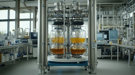 Fototapeta premium Advanced Chemical Reactor in Modern Laboratory Setting
