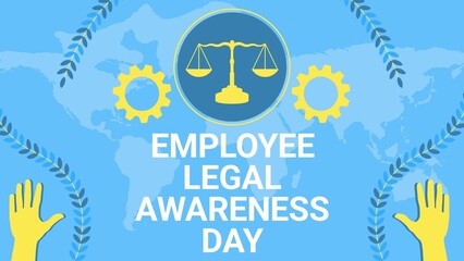 Employee Legal Awareness Day web banner design illustration 