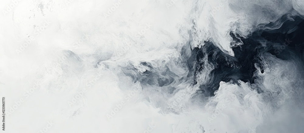 Fototapete Moody grey abstract texture featuring calm monochrome clouds ideal for aviation themes and video production with ample copy space.