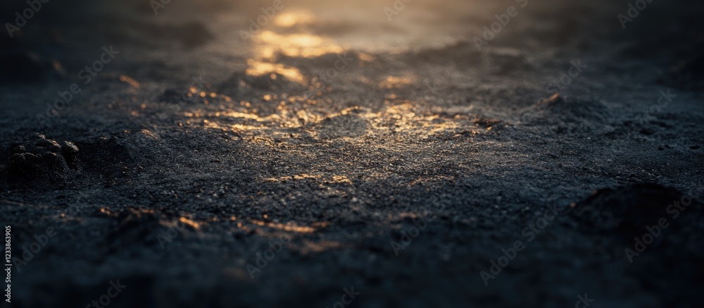 Aufkleber Abstract blurred ground texture with indistinct elements creating a dark ambiance and ample empty copy space for text overlay or design use