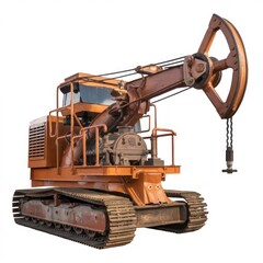 a slip form equipment hydraulic pump isolated on white background
