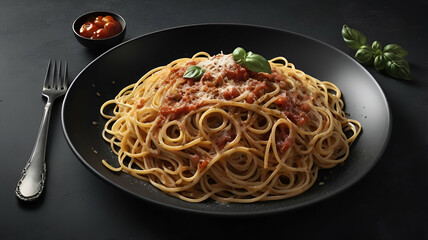 spaghetti with tomato sauce