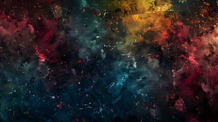 Fototapeta premium Abstract colorful texture resembling a cosmic scene with vibrant hues and dynamic patterns.