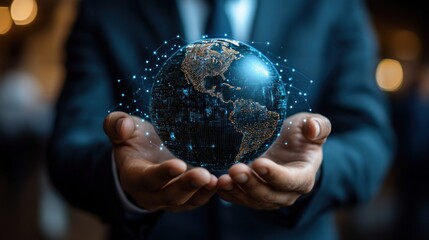 Fototapeta premium Global Connectivity: A Vision of Interconnectedness