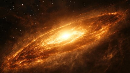 Obraz premium Cosmic Nebula and Star Cluster Digital Artwork with Empty Copyspace for Creative Design and Astronomy Themes