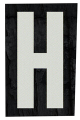 letter H klipping cut out paper collage