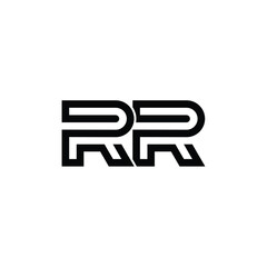 RR monogram logo design letter text name symbol monochrome logotype alphabet character simple logo