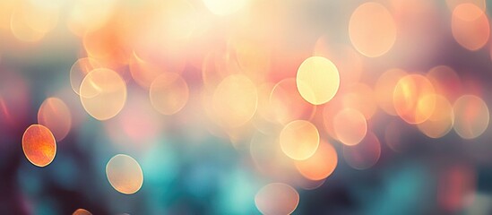 Obraz premium Abstract colorful bokeh background with soft illumination and vibrant circles for design use with Copy Space