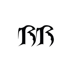 RR monogram logo design letter text name symbol monochrome logotype alphabet character simple logo