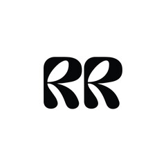 RR monogram logo design letter text name symbol monochrome logotype alphabet character simple logo
