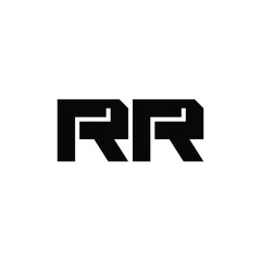 RR monogram logo design letter text name symbol monochrome logotype alphabet character simple logo