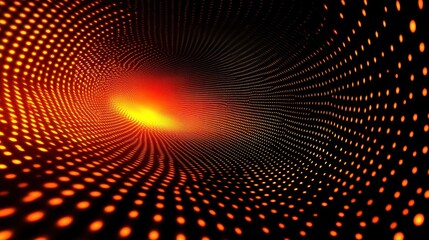 Obraz premium Abstract glowing tunnel; digital art, dark background, website banner