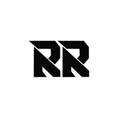 RR monogram logo design letter text name symbol monochrome logotype alphabet character simple logo
