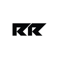 RR monogram logo design letter text name symbol monochrome logotype alphabet character simple logo