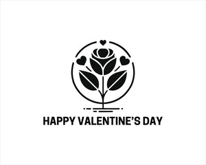 happy valentine's day logo design.