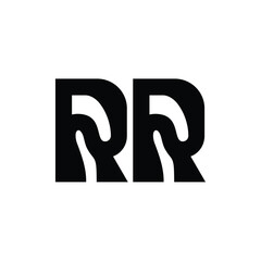 RR monogram logo design letter text name symbol monochrome logotype alphabet character simple logo