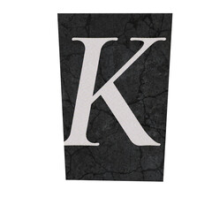 letter K klipping cut out paper collage