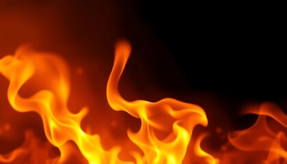 Fototapeta premium Fiery Abstract Flames: An Intense, Dynamic Composition