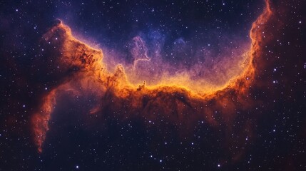 Fototapeta premium Cosmic Nebula in the Night Sky with Bright Colors Ideal for Backgrounds and Photo Editing Projects