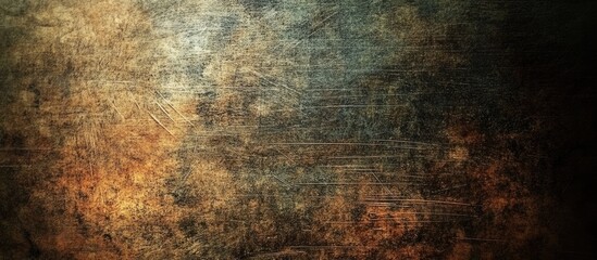 Textured grunge background with rich colors of brown and blue suitable for various design applications featuring Copy Space