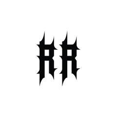 RR monogram logo design letter text name symbol monochrome logotype alphabet character simple logo