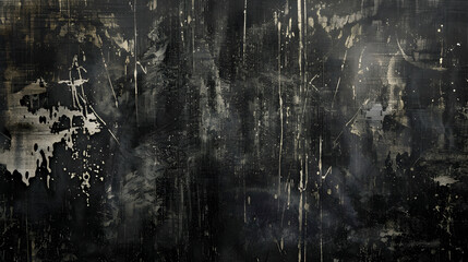 Abstract dark textured background with streaks and splatters.