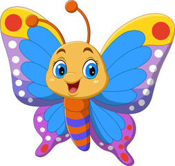 Illustration of cute little butterfly