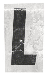 letter L klipping cut out paper collage