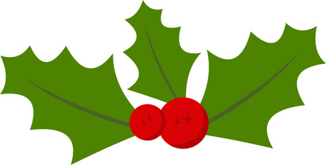 Holly Christmas Leaves Corner