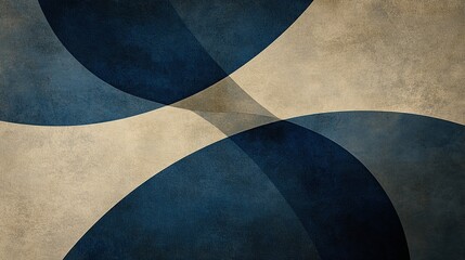 Abstract navy blue beige curves textured background design