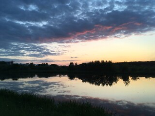 Fototapeta premium The Svislach is a river in Belarus.