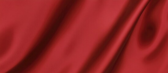 Obraz premium Smooth red satin fabric texture with gentle folds and ripples ideal for backgrounds and textile design Copy Space
