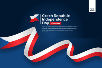 Czech Republic flag background, Czech Republic independence day 28th october
