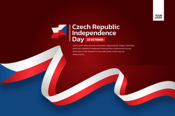 Czech Republic flag background, Czech Republic independence day 28th october