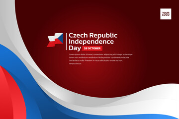 Czech Republic flag background, Czech Republic independence day 28th october