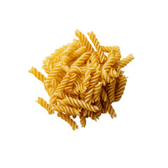 Fototapeta premium raw macaroni pasta isolated on transparent background Generative Ai.