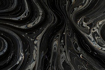 Black marbled surface Generative AI

