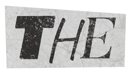 The Text klipping cut out paper collage