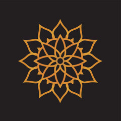 beautiful mandala design with black background