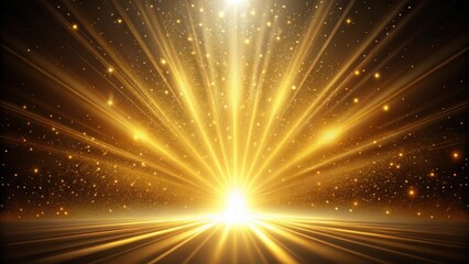 Obraz premium Golden rays illuminating a dark canvas, glow, illumination, glow