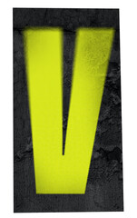 letter V klipping cut out paper collage