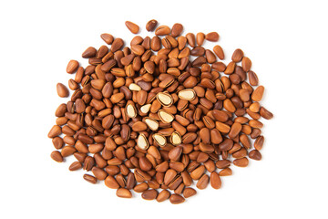 pine nuts isolated on white background