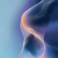 Abstract Blue And Orange Wave Pattern Design