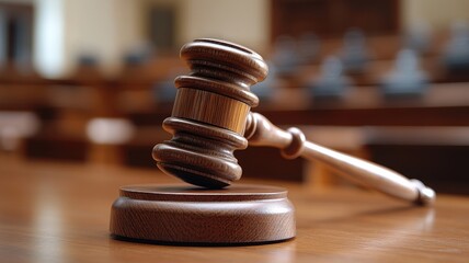 Obraz premium Courtroom justice gavel and family symbolism legal setting image professional environment close-up legal concept