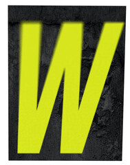 letter W klipping cut out paper collage