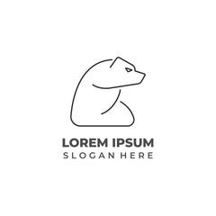 Majestic Grizzly Bear with Powerful Forest Spirit Lineart Style