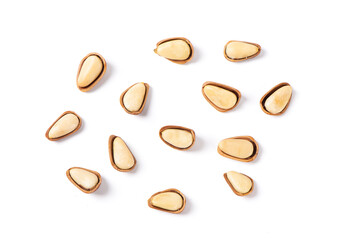 pine nuts isolated on white background
