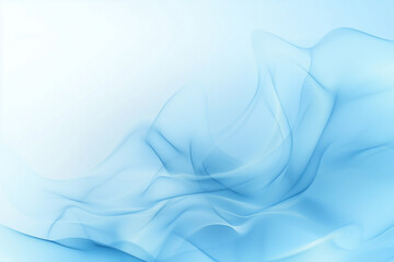 透明感のある、青い流れる波模様の抽象的背景