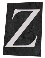 letter Z klipping cut out paper collage