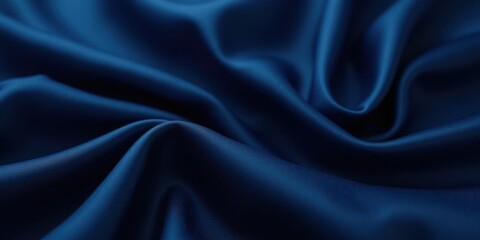 Fototapeta premium Rich royal blue fabric in luxurious contrast, revealing a smooth, elegant texture that enhances its depth and allure. 